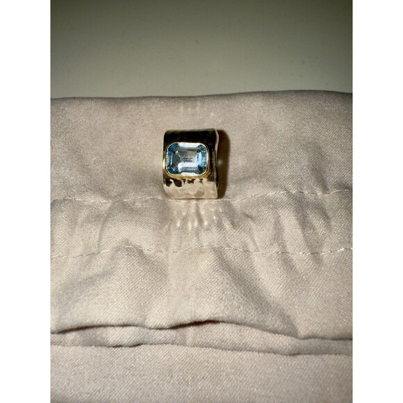 Silpada 'Lakeside' Gemstone Ring in Sterling Silver & Gold Plate - Picture 2 of 6